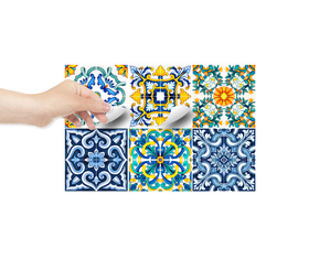 Adesivi per piastrelle in stile mediterraneo cover tiles mediterraneo stickers murale