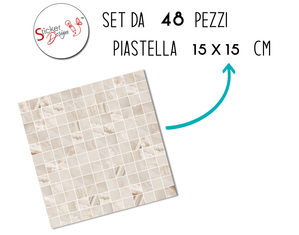 cover tiles per piastrelle mosaico colore beige chiaro stickers per cucina e mattonelle bagno