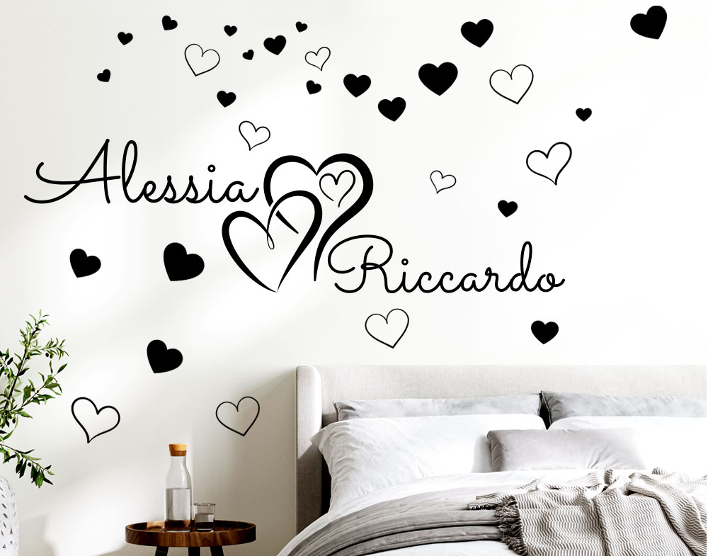 Wall stickers personalizzati per camera da letto con Nomi   