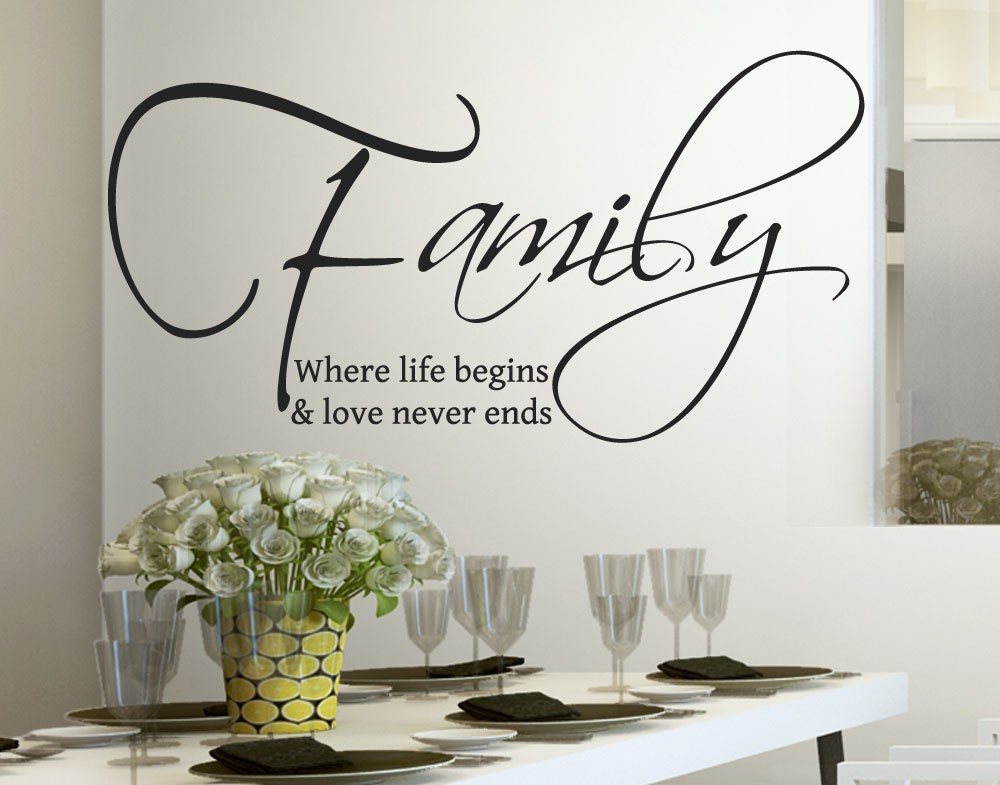 Adesivo Murale Wall Stickers Family is Love