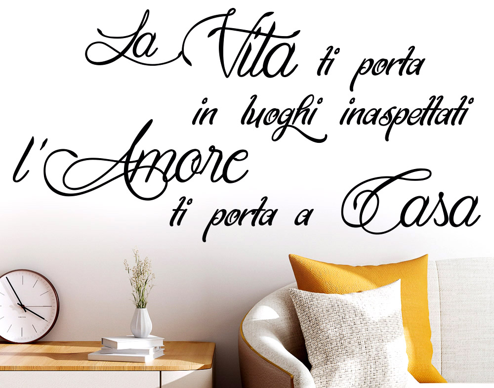 Adesivo Murale La Vita ti porta in Luoghi Inaspettati